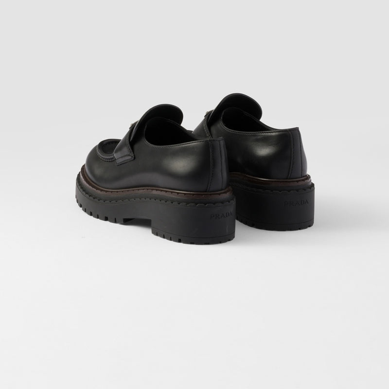 Double Chocolate leather loafers