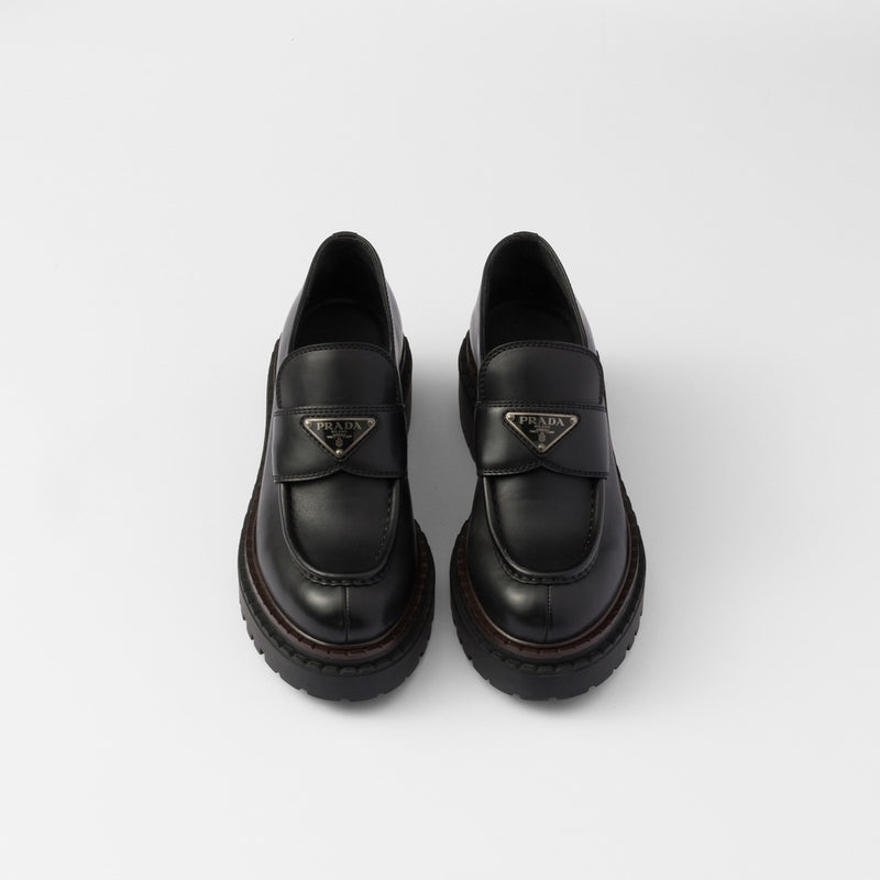 Double Chocolate leather loafers