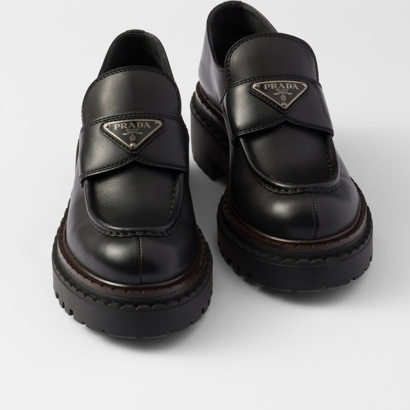 Double Chocolate leather loafers