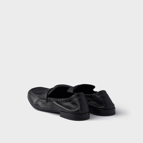 Shuffle antiqued leather loafers