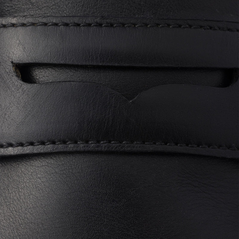 Shuffle antiqued leather loafers