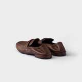 Shuffle antiqued leather loafers