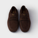 Shuffle antiqued suede loafers