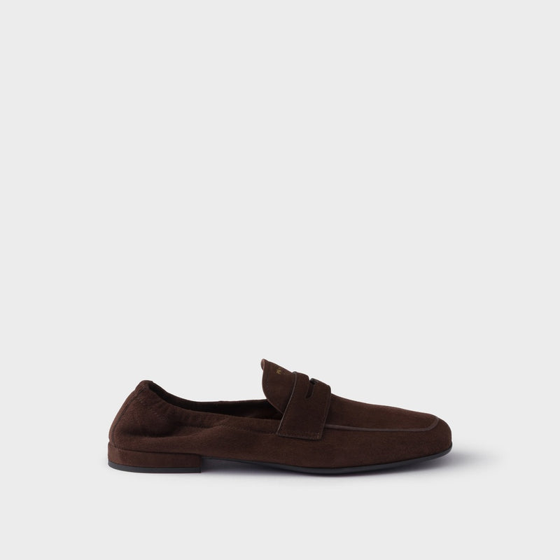 Shuffle antiqued suede loafers