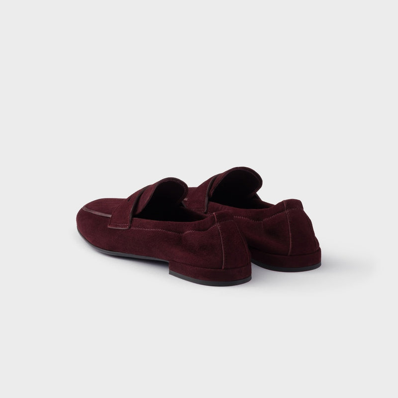 Shuffle antiqued suede loafers