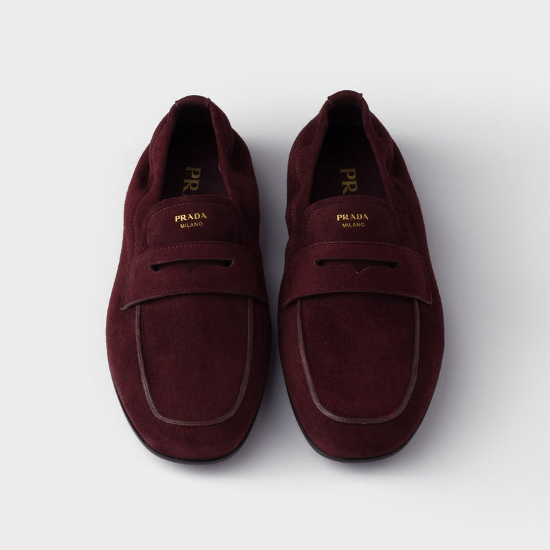 Shuffle antiqued suede loafers