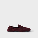 Shuffle antiqued suede loafers
