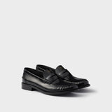 Brushed leather loafers