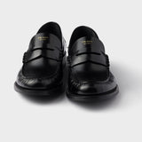 Brushed leather loafers