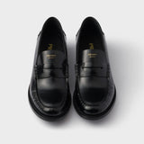 Brushed leather loafers