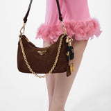 Two-tone brushed leather loafers