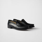 Brushed leather loafers
