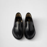 Brushed leather loafers