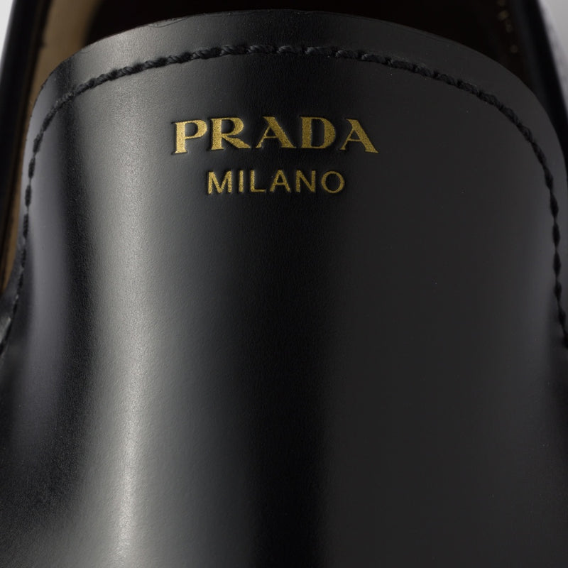 Brushed leather loafers