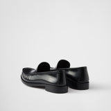 Brushed leather loafers