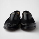 Brushed leather loafers