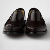 Brushed leather loafers
