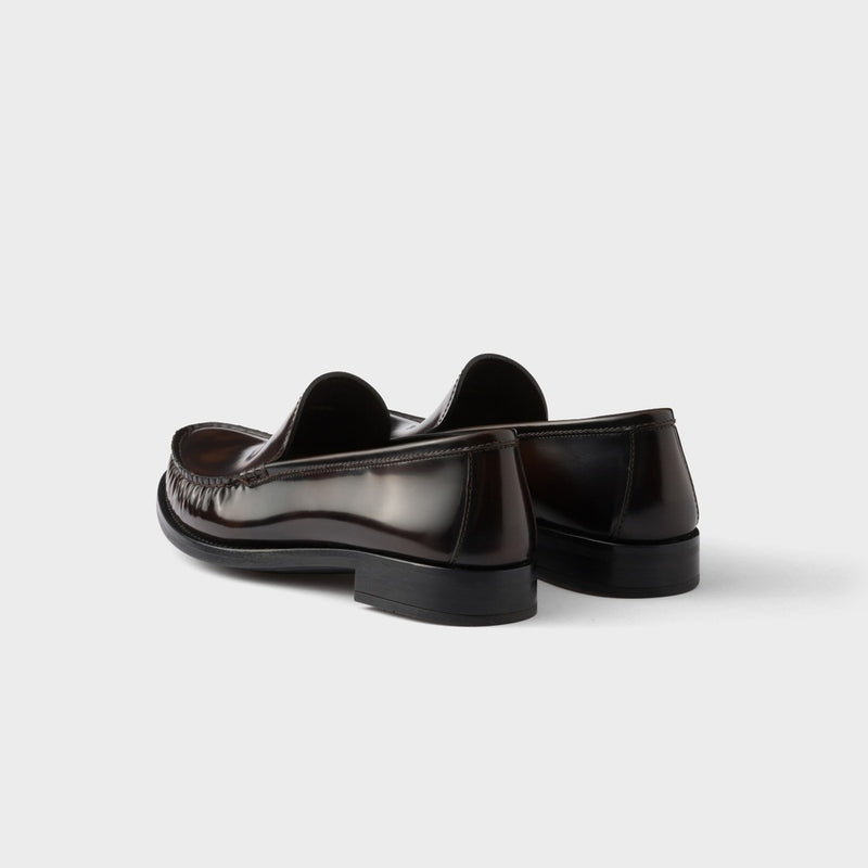 Brushed leather loafers