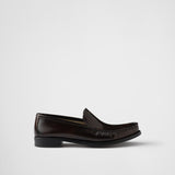Brushed leather loafers