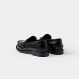 Brushed leather loafers