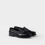 Brushed leather loafers