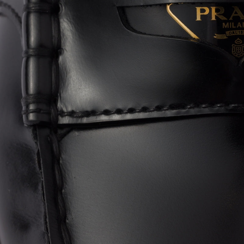 Brushed leather loafers