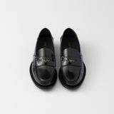 Brushed leather loafers