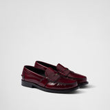 Brushed leather loafers