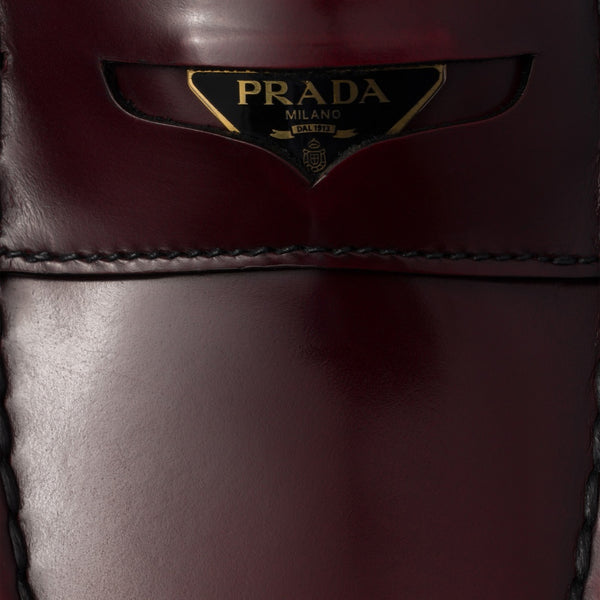 Brushed leather loafers