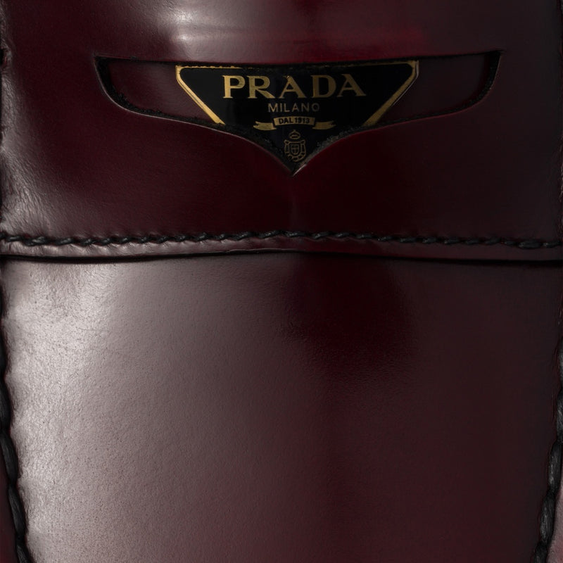 Brushed leather loafers