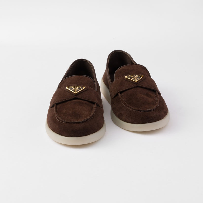 Suede leather loafers