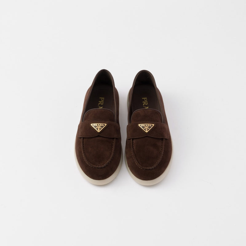 Suede leather loafers