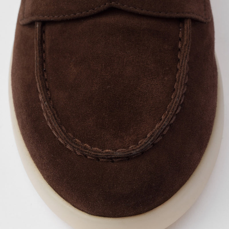 Suede leather loafers