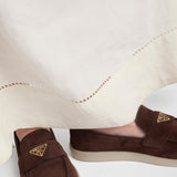 Suede leather loafers
