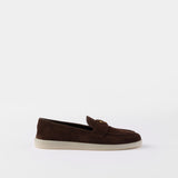Suede leather loafers