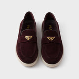 Suede leather loafers