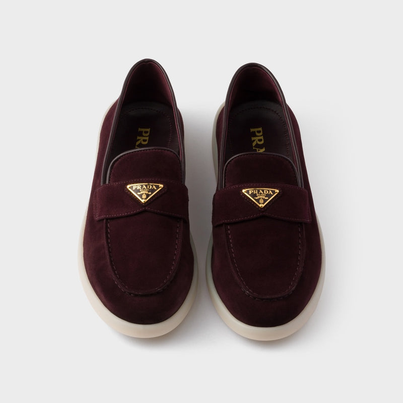 Suede leather loafers
