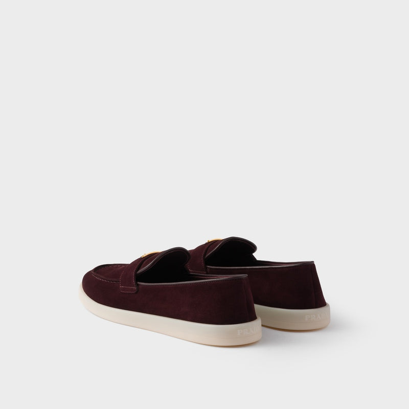Suede leather loafers