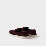 Suede leather loafers