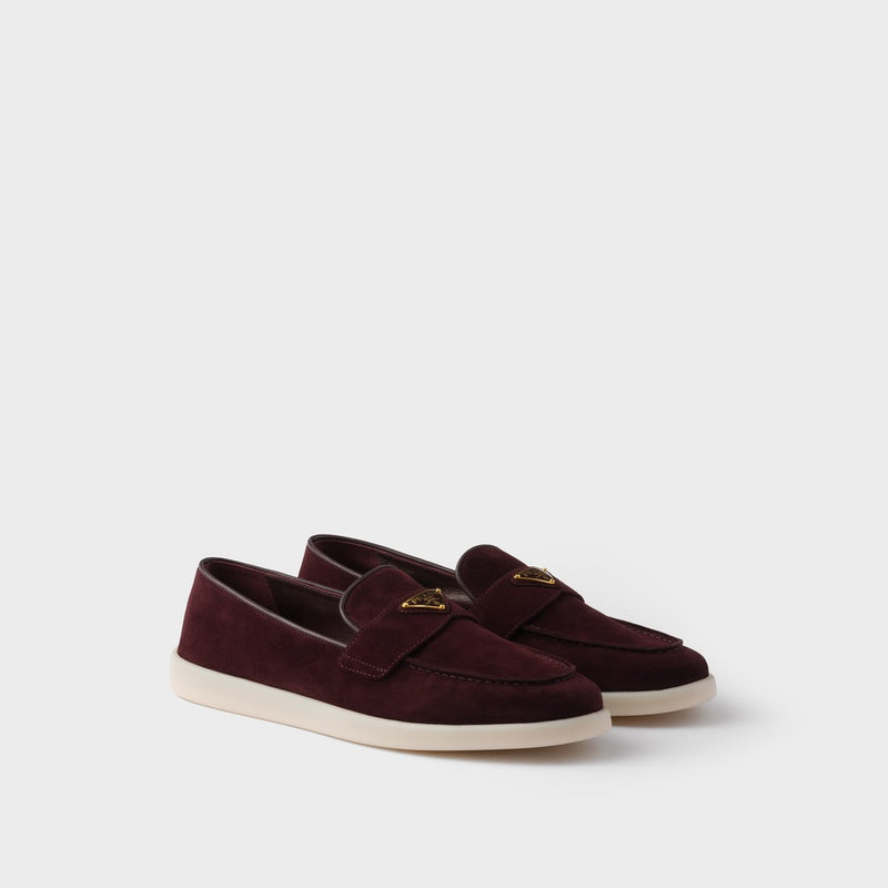 Suede leather loafers