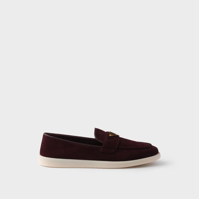 Suede leather loafers