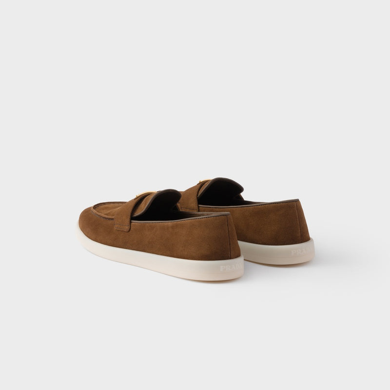 Suede leather loafers