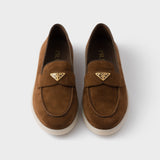 Suede leather loafers
