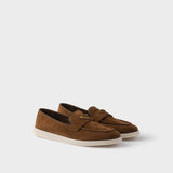 Suede leather loafers