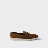 Suede leather loafers