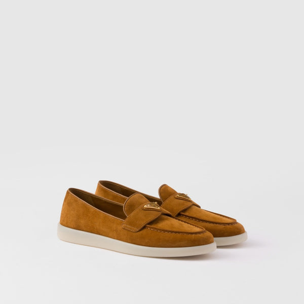 Suede leather loafers