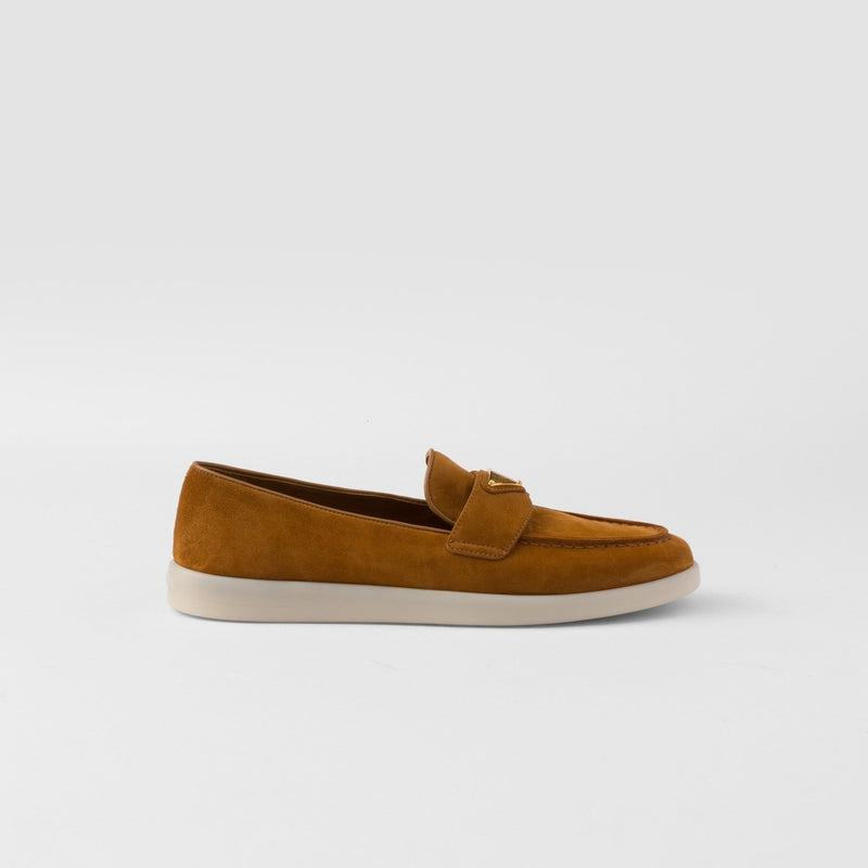 Suede leather loafers