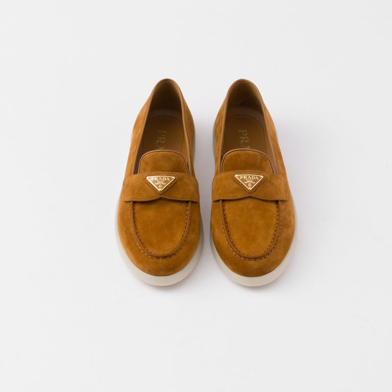 Suede leather loafers