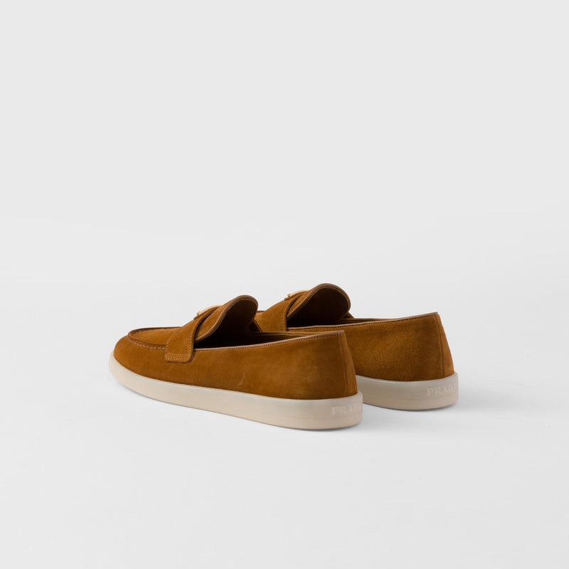 Suede leather loafers