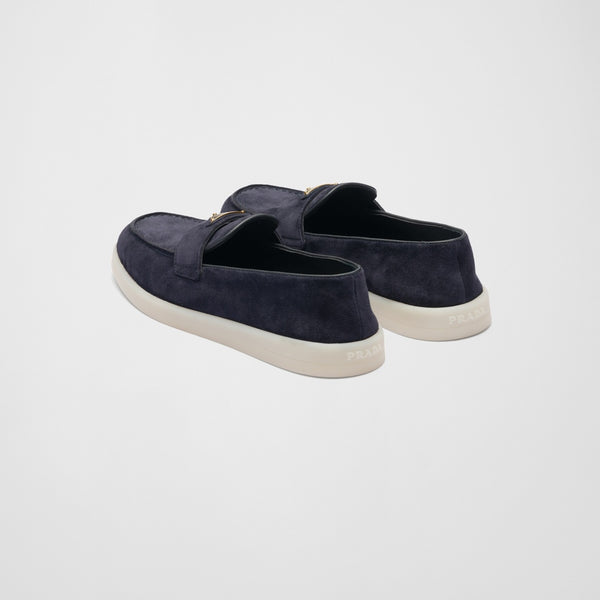 Suede leather loafers